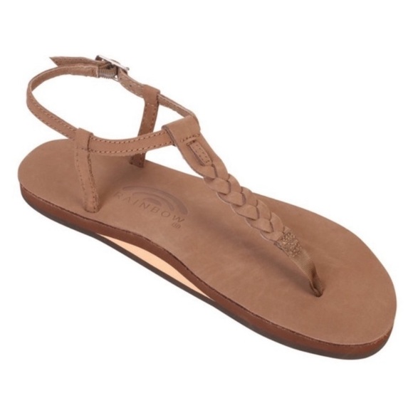 RAINBOW T STREET LEATHER THONG SANDAL WM SZ S (5.5-6.5) TAN - Picture 6 of 6